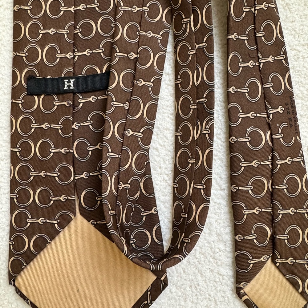 HERMÈS Vintage Silk Tie - Picture 11 of 13
